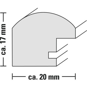 Cornice in plastica Sofia 13x18 cm argento