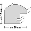 Cornice in plastica Sofia 13x18 cm argento