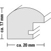 Cornice in plastica Sofia 13x18 cm argento