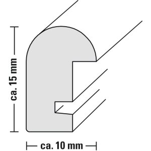 Hama Cornice in legno Phoenix 30x45 cm argento