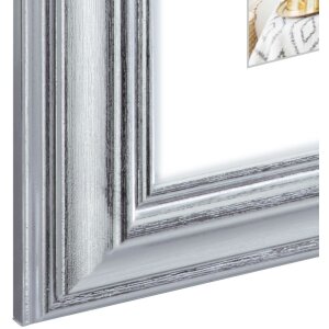 Cornice in plastica Lobby 10x15 cm argento