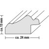 Lobby cornice in plastica 13x18 cm argento