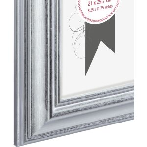 Lobby cornice in plastica 21x30 cm argento
