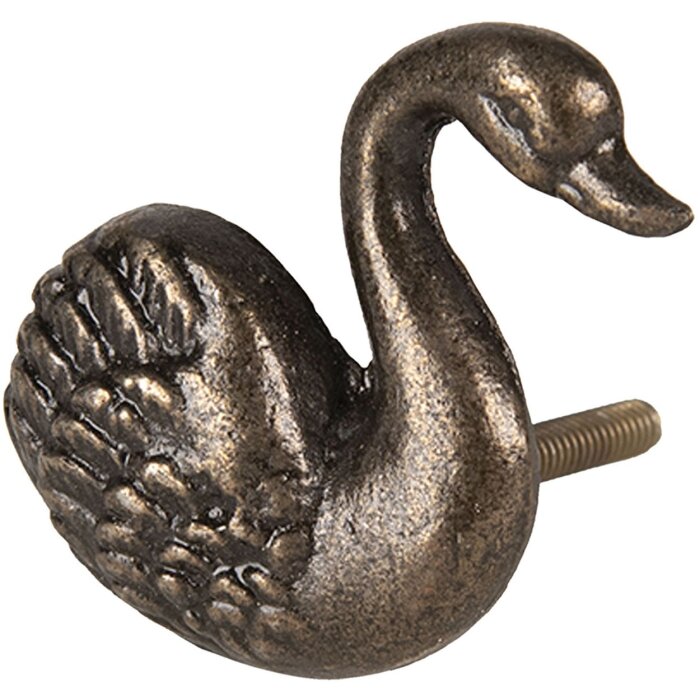 Pomello per porta Swan 6x6 cm Clayre & Eef 64523