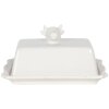 Piatto da burro Mucca 18x14x8 cm Clayre & Eef 6CE1136