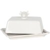 Piatto da burro Mucca 18x14x8 cm Clayre & Eef 6CE1136