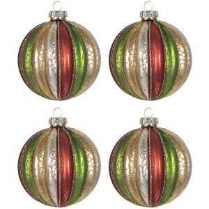 Pettorali per albero di Natale Ø 8 cm (set di 4)...