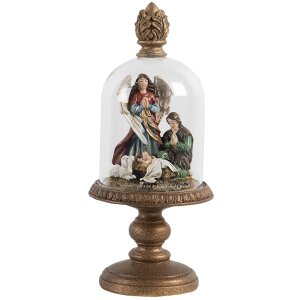 Vaso a campana in vetro con decorazione Ø 9x21 cm...