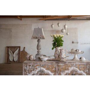 Clayre & Eef 6LMP661 Lampada da tavolo 27x27x70 cm Grigio Legno Ferro Lampada da tavolo