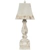 Clayre & Eef 6LMP661 Lampada da tavolo 27x27x70 cm Grigio Legno Ferro Lampada da tavolo