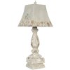 Clayre & Eef 6LMP661 Lampada da tavolo 27x27x70 cm Grigio Legno Ferro Lampada da tavolo