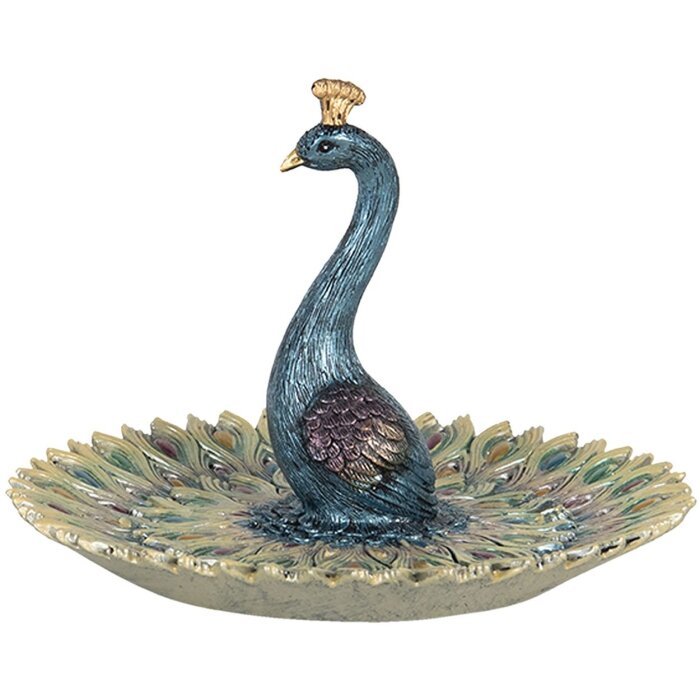 Decorazione Ciotola Pavone Ø 16x11 cm Clayre & Eef 6PR3012