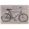 Clayre & Eef 6Y3499 Cartello di testo 30x20 cm Beige Metallo Bicicletta Rettangolare Dicitura