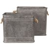 Secchio in ferro da decorazione (2 pezzi) 44x26x39 - 38x22x33 cm Clayre & Eef 6Y3737