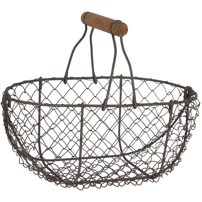 Cestino in ferro 24x16x11-23 cm Clayre & Eef 6Y3756