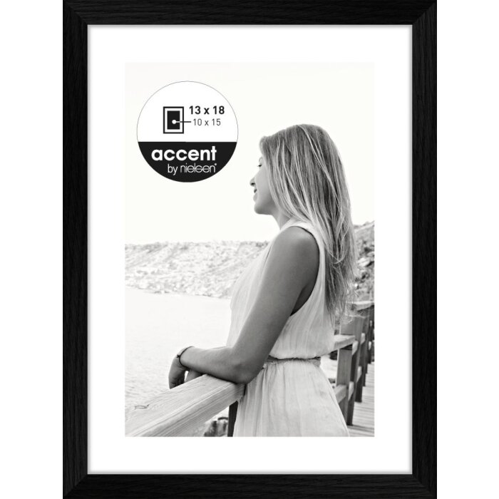 Cornice in legno Aura 13x18 cm nero