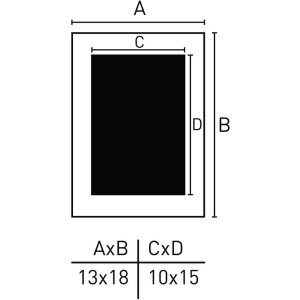 Cornice in legno Aura 13x18 cm nero