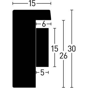Cornice in legno Aura 13x18 cm nero