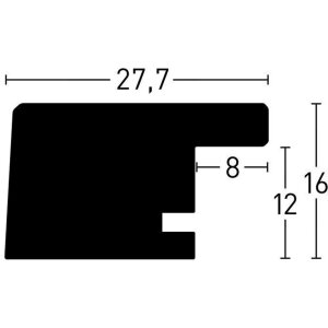 Cornice Nielsen in legno Oslo 18x24 cm argento