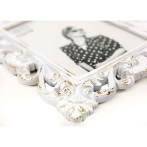 Cornice per ritratto Fiore 10x15 cm bianco-oro