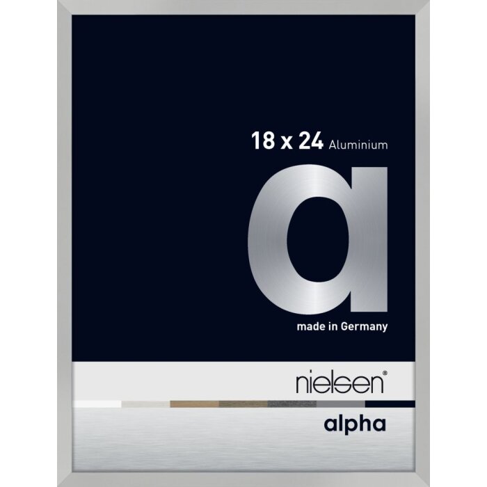 Cornice Nielsen in alluminio Alpha TCSC 18x24 cm argento opaco