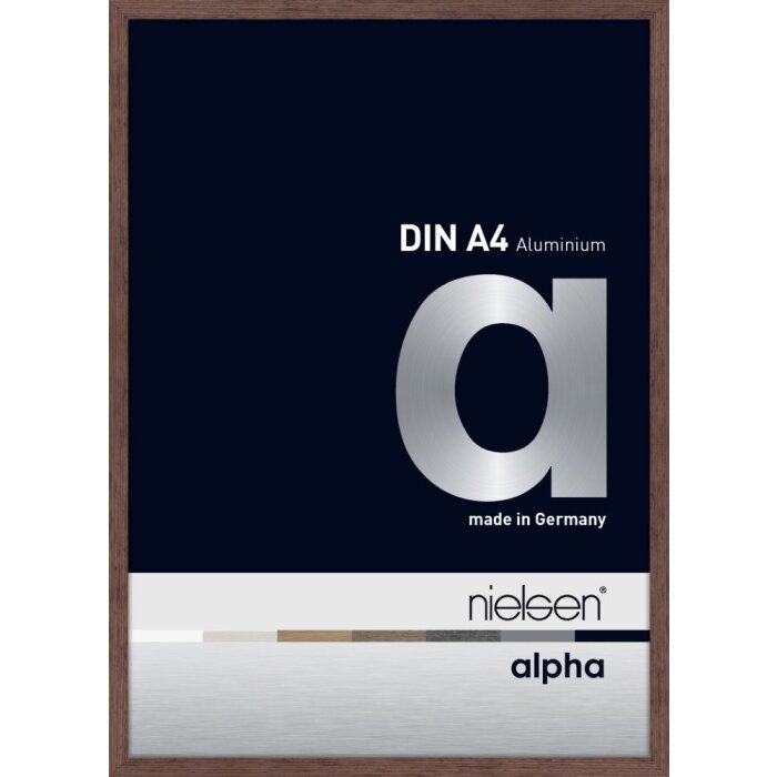 Cornice Nielsen in alluminio Alpha TCSC 21x30 cm wengé light
