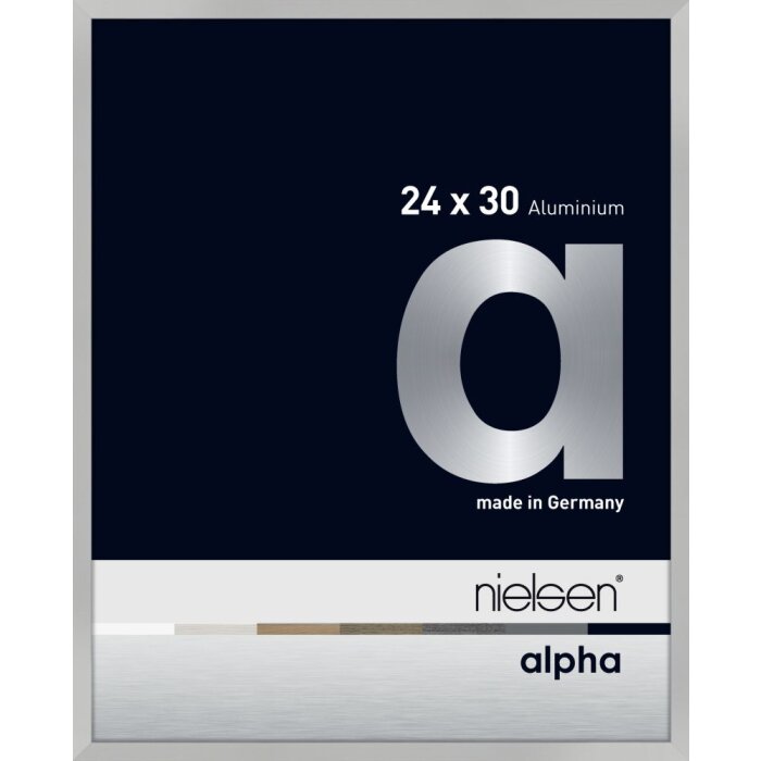 Cornice Nielsen in alluminio Alpha TCSC 24x30 cm argento opaco