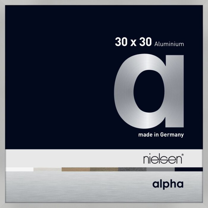 Cornice Nielsen in alluminio Alpha TCSC 30x30 cm argento opaco