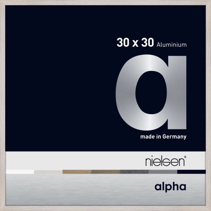 Cornice Nielsen in alluminio Alpha TCSC 30x30 cm rovere bianco