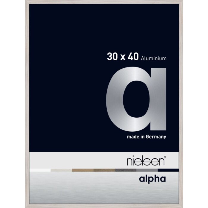 Cornice Nielsen in alluminio Alpha TCSC 30x40 cm rovere bianco