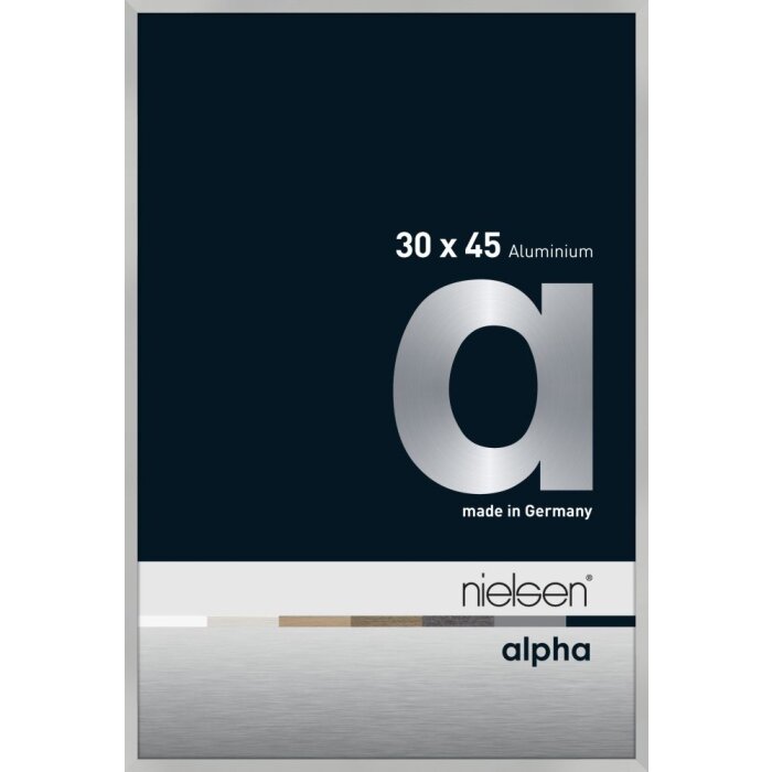 Cornice Nielsen in alluminio Alpha TCSC 30x45 cm argento opaco