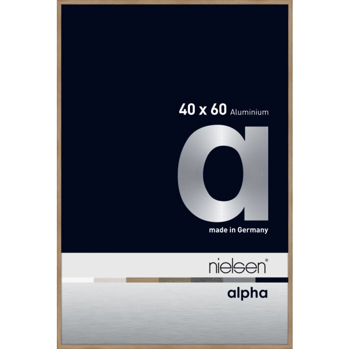 Cornice Nielsen in alluminio Alpha TCSC 40x60 cm rovere