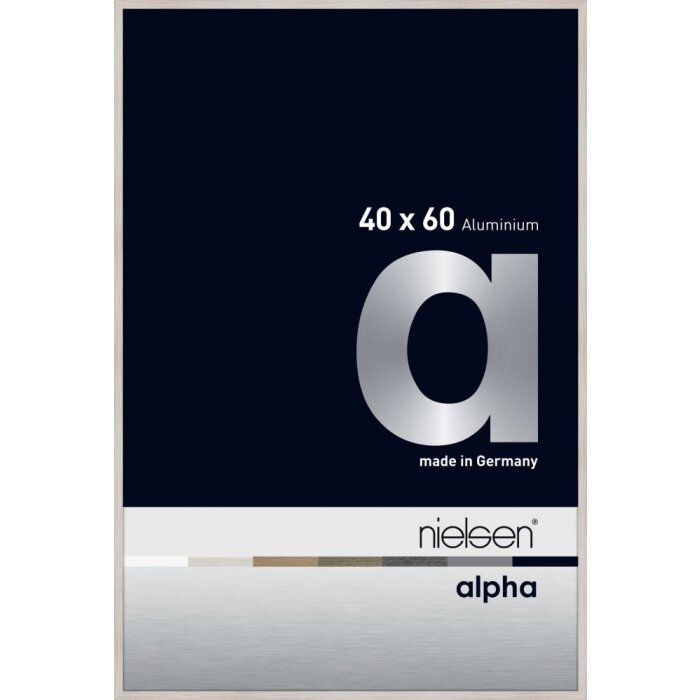 Cornice Nielsen in alluminio Alpha TCSC 40x60 cm rovere bianco