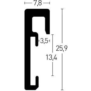 Cornice Nielsen in alluminio Alpha TCSC 50x60 cm argento opaco