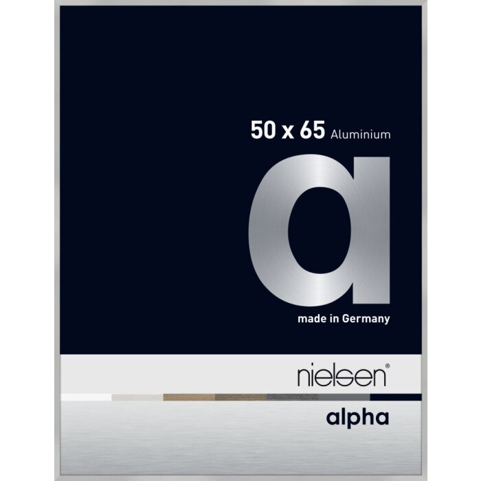 Cornice Nielsen in alluminio Alpha TCSC 50x65 cm argento opaco
