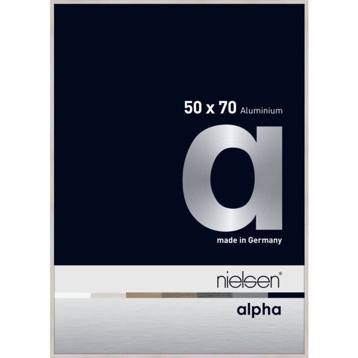 Cornice Nielsen in alluminio Alpha TCSC 50x70 cm rovere bianco