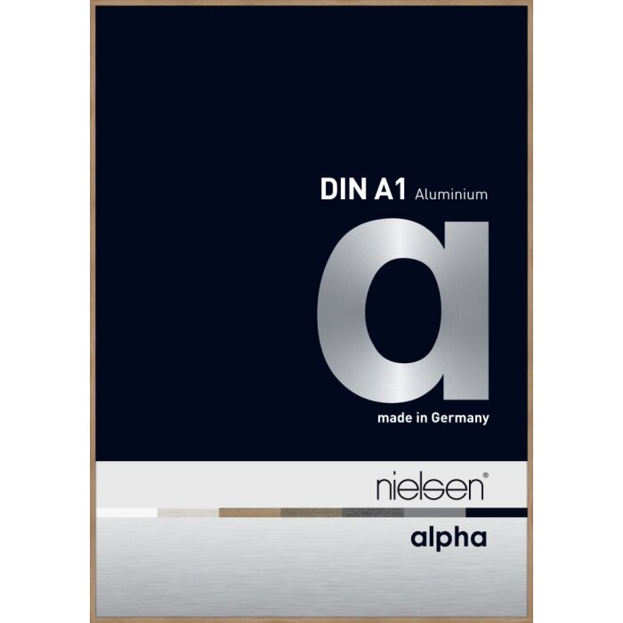 Cornice Nielsen in alluminio Alpha TCSC 60x84 cm rovere