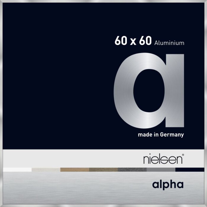 Cornice Nielsen in alluminio Alpha TCSC 60x60 cm argento