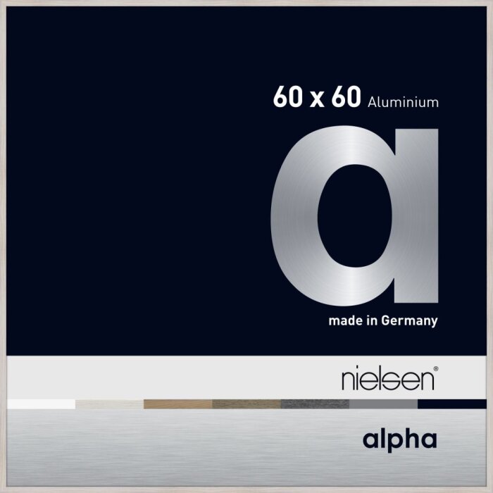 Cornice Nielsen in alluminio Alpha TCSC 60x60 cm rovere bianco