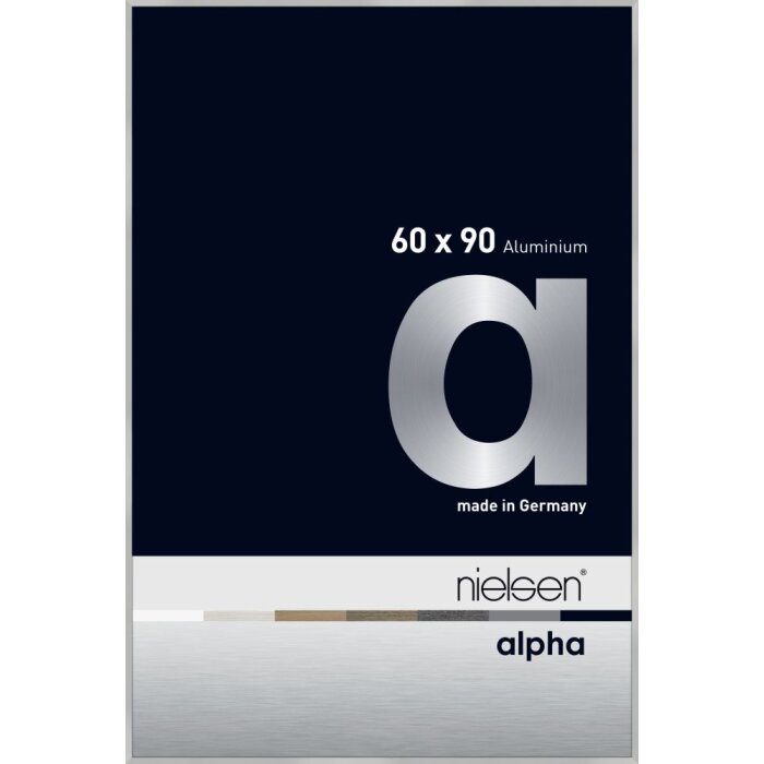 Cornice Nielsen in alluminio Alpha TCSC 60x90 cm argento opaco
