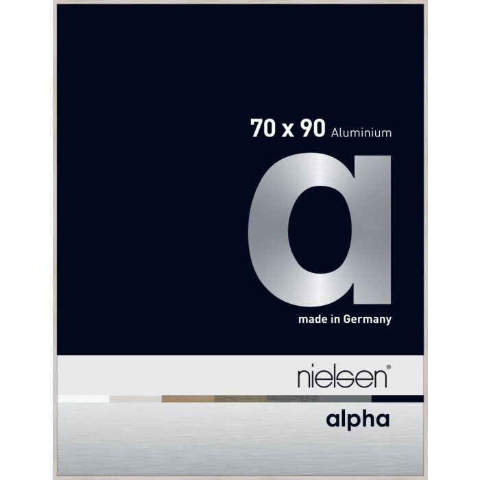 Cornice Nielsen in alluminio Alpha TCSC 70x90 cm rovere bianco