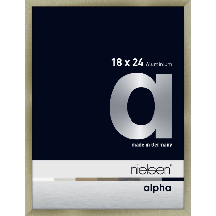 Cornice Nielsen in alluminio Alpha TCSC 18x24 cm acciaio inox spazzolato