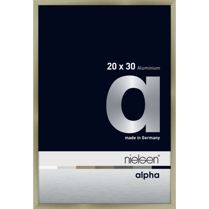 Cornice Nielsen in alluminio Alpha TCSC 20x30 cm acciaio inox spazzolato