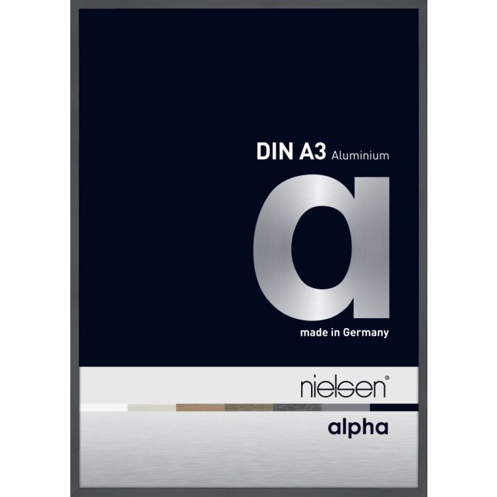 Cornice Nielsen in alluminio Alpha TCSC 30x42 cm grigio scuro lucido
