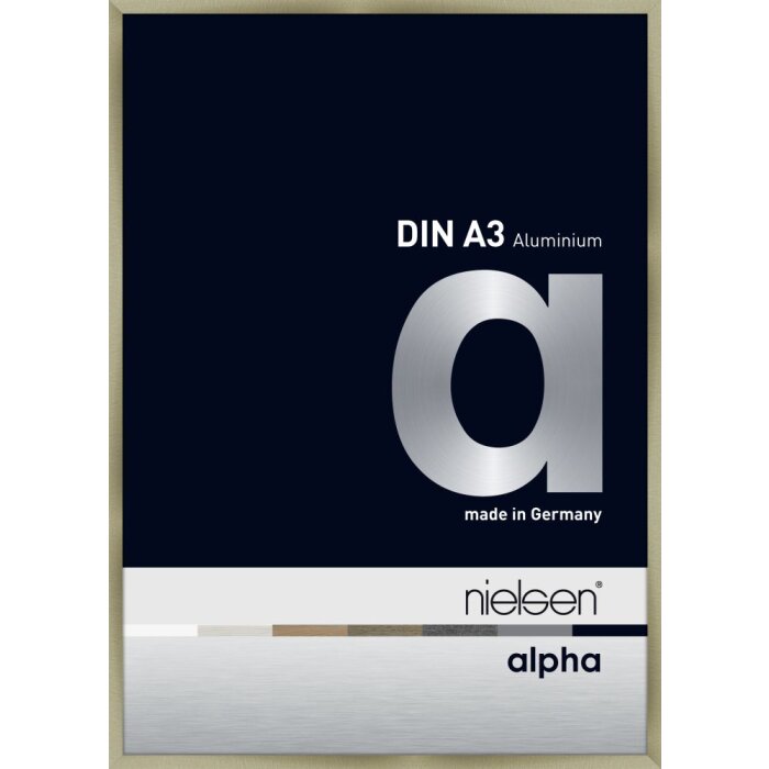 Cornice Nielsen in alluminio Alpha TCSC 30x42 cm in acciaio inox spazzolato