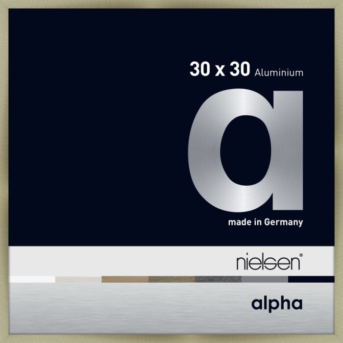 Cornice Nielsen in alluminio Alpha TCSC 30x30 cm in acciaio inox spazzolato