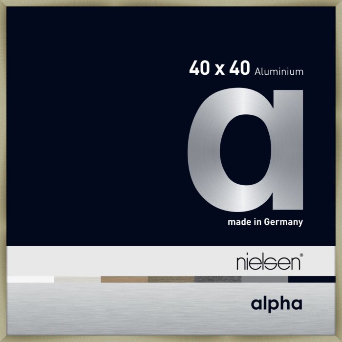 Cornice Nielsen in alluminio Alpha TCSC 40x40 cm in acciaio inox spazzolato