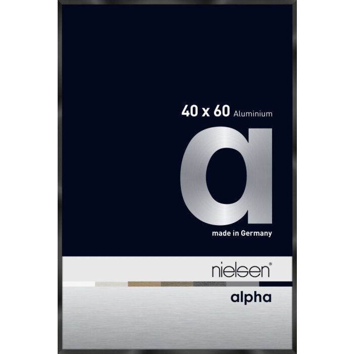 Nielsen Cornice in alluminio Alpha TCSC 40x60 cm anodizzato nero lucido