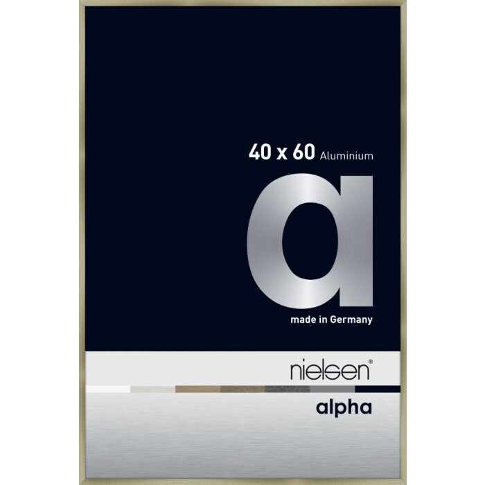 Cornice Nielsen in alluminio Alpha TCSC 40x60 cm acciaio inox spazzolato