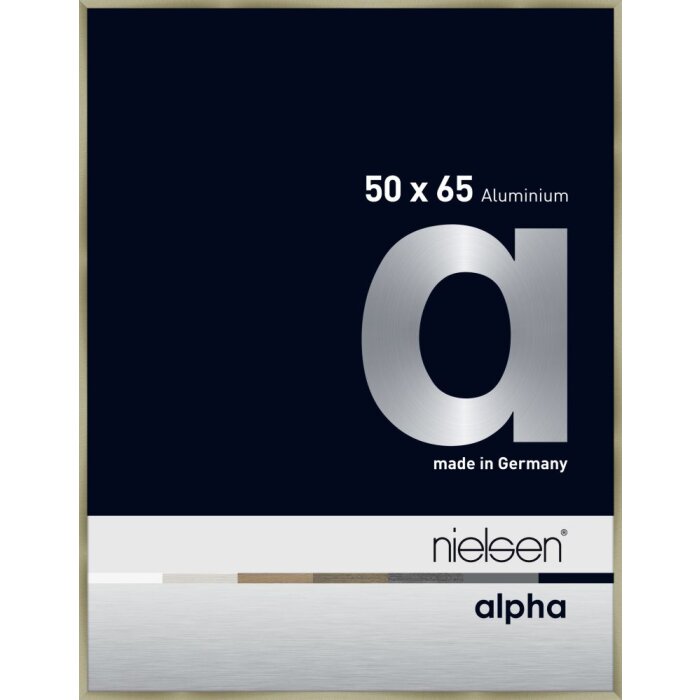 Cornice Nielsen in alluminio Alpha TCSC 50x65 cm in acciaio inox spazzolato